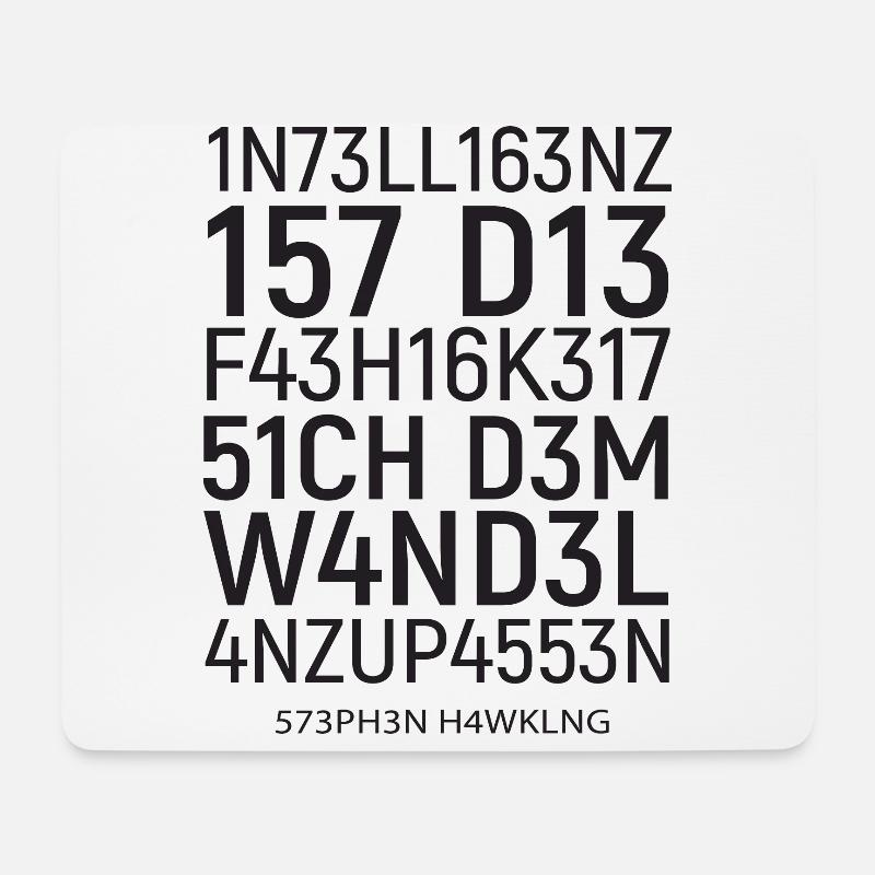 Intelligenz ist die Fähigkeit... Knifflig, Mathe - Mousepad (Querformat) - Weiß