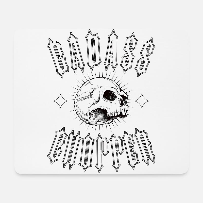 BADASS CHOPPER - Mousepad (Querformat) - Weiß