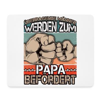 Spruch|Großartige Männer werden zum Papa Befördert - Mousepad (Querformat) - Weiß - Vorne