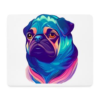 Mops - Mousepad (Querformat) - Weiß - Vorne