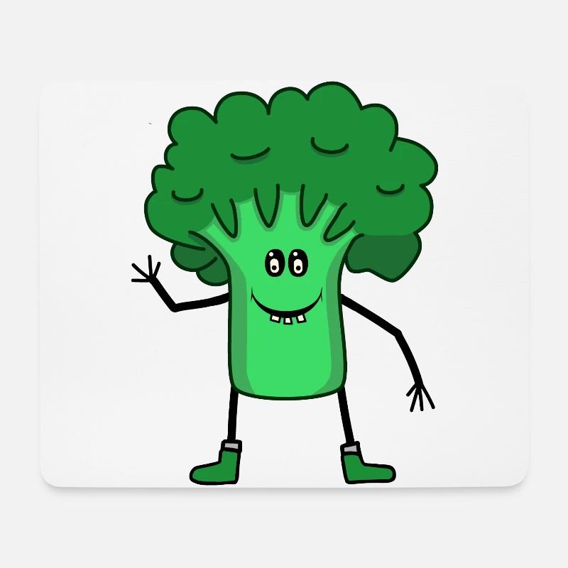 Brokkoli Gemüse Garten Küche Speise Vegetarisch - Mousepad (Querformat) - Weiß