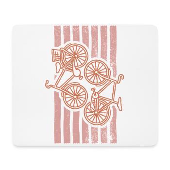 Visuel Cyclisme Été Tendance Rose Pâle Minimaliste - Tapis de souris (format paysage) - blanc - Devant