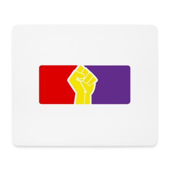 Spanish Republic Flag and Fist - Mouse Pad (horizontal) - white - Front