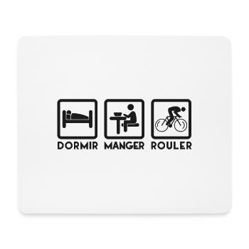 Routines quotidiennes en icônes - Tapis de souris (format paysage) - blanc - Devant
