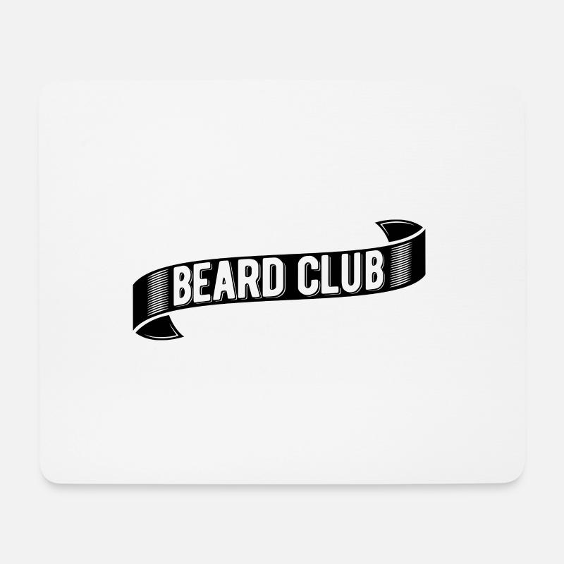 Beard Club - Mousepad (Querformat) - Weiß
