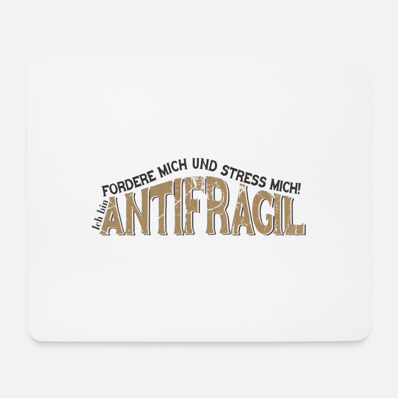 Antifragil - Mousepad (Querformat) - Weiß