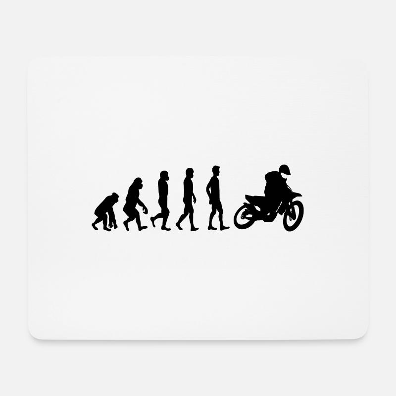 Evolution Moto - Tapis de souris (format paysage) - blanc