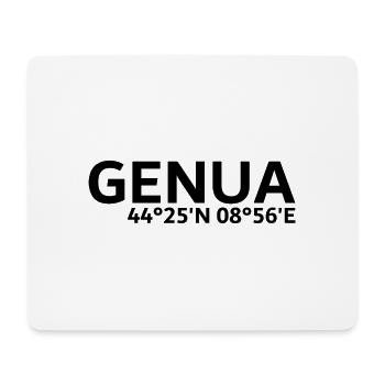 Coordonnées de Gênes - Tapis de souris (format paysage) - blanc - Devant
