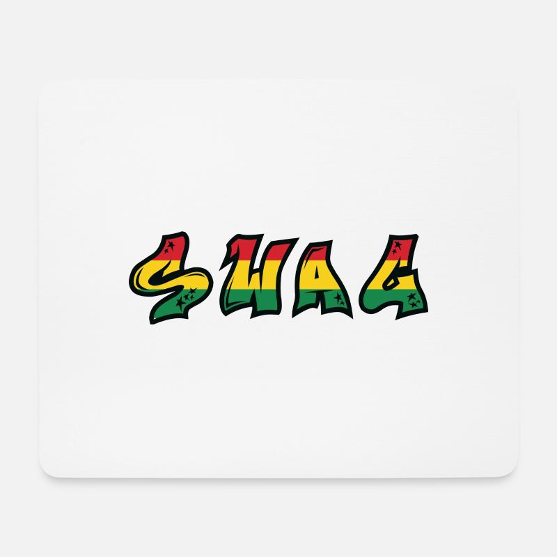 SWAG Rastafari Graffiti Font - Mouse Pad (horizontal) - white