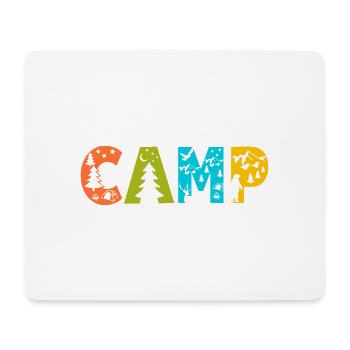 Camping Camper Campsite Nature Time Out Holiday - Mouse Pad (horizontal) - white - Front