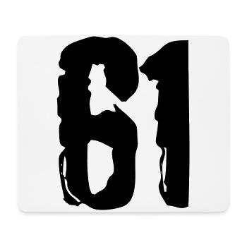 61 number jersey - Mouse Pad (horizontal) - white - Front