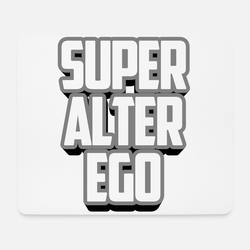 Super Alter Ego | Farben änderbar - Mousepad (Querformat) - Weiß