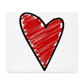 Symbole du cœur Amour - Tapis de souris (format paysage) - blanc - Devant