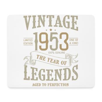 1953 Jahrgangsjubiläum Born Legends 1953 - Mousepad (Querformat) - Weiß - Vorne