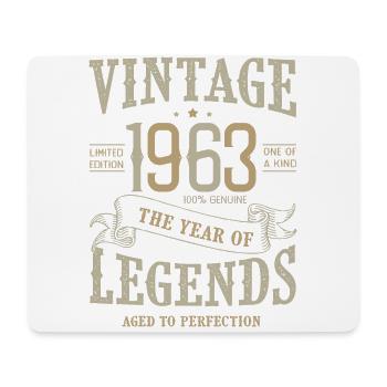 1963 Jahrgangsjubiläum Born Legends 1963 - Mousepad (Querformat) - Weiß - Vorne
