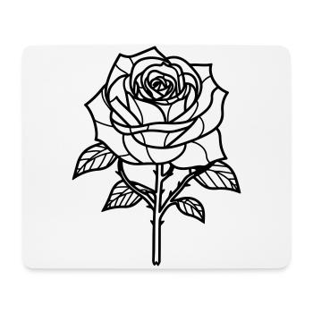 Épines de fleur de rose - Tapis de souris (format paysage) - blanc - Devant