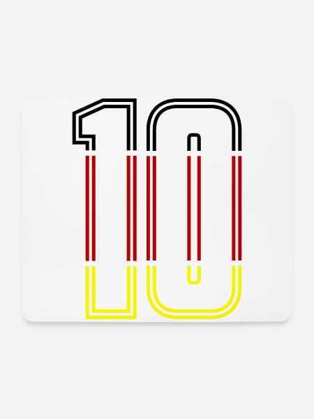 10 Zahl symbol Germany - Mousepad (Querformat) - Weiß
