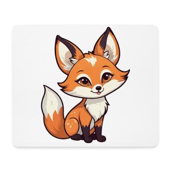 Fuchs Illustration - Mousepad (Querformat) - Weiß - Vorne