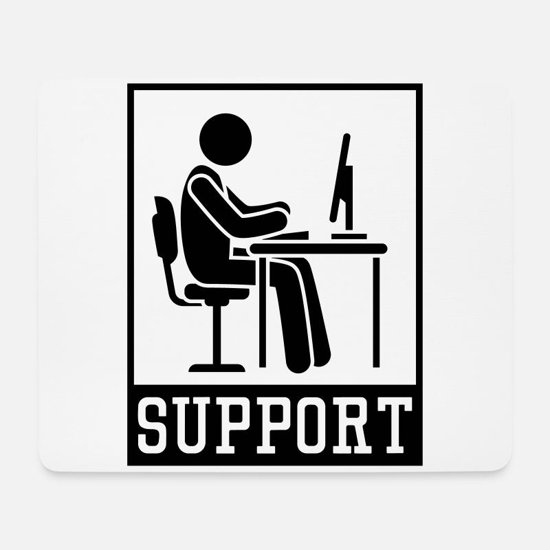 arbeiten office support berater - Mousepad (Querformat) - Weiß