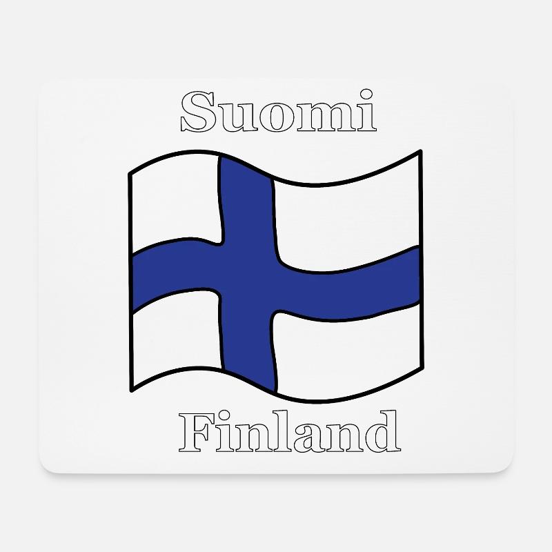 Finnland Finnland Flagge - Mousepad (Querformat) - Weiß