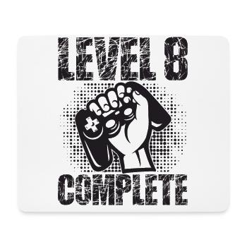 Level 8 Complete Birthday Gift 8 Years Gamer - Mouse Pad (horizontal) - white - Front