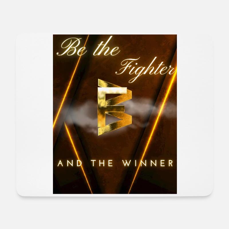 Fighter and Winner Design - Mousepad (Querformat) - Weiß
