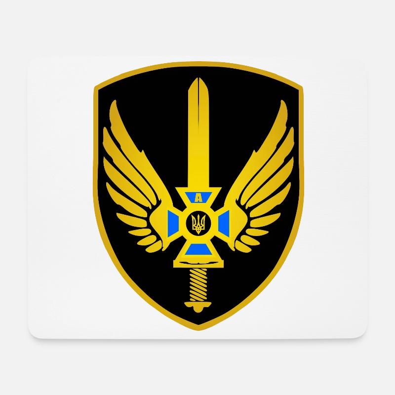 Ukraine Alpha Slava Ukraini Emblem Wappen Alfa - Mousepad (Querformat) - Weiß