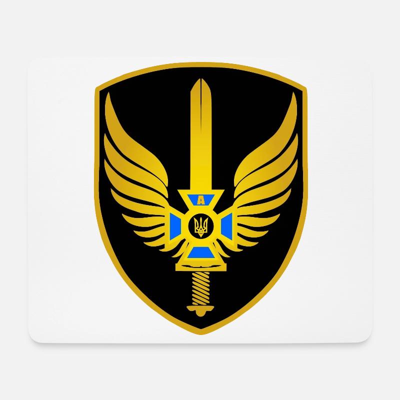 Ukraine Alpha Slava Ukraini Heroyam - Mousepad (Querformat) - Weiß