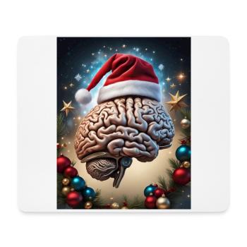 Christmas brain - Mouse Pad (horizontal) - white - Front