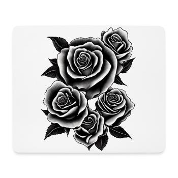 Bouquet de roses Bouquet de fleurs de rose - Tapis de souris (format paysage) - blanc - Devant