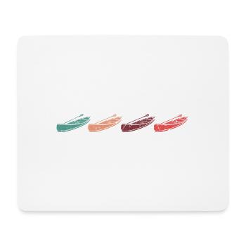 Kajak Kayaking Kanu - Mousepad (Querformat) - Weiß - Vorne