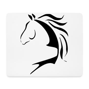 Tête de cheval, conception de cheval, cheval, chevaux - Tapis de souris (format paysage) - blanc - Devant