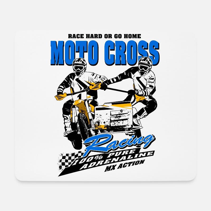Sidecarcross - Seitenwagen Moto Cross - Mousepad (Querformat) - Weiß