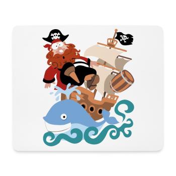 Le pirate - Tapis de souris (format paysage) - blanc - Devant