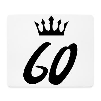 60 Number crown - Mouse Pad (horizontal) - white - Front
