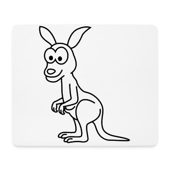 Kangaroo Comic - Mousepad (Querformat) - Weiß - Vorne