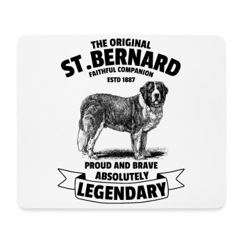 Legendary St. Bernard Dog Retro Vintage - Mouse Pad (horizontal) - white - Front