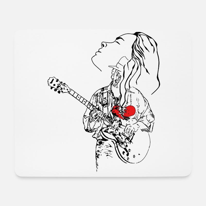 Bluesmusik - Mousepad (Querformat) - Weiß