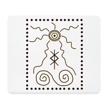 Symboles Chaman - Tapis de souris (format paysage) - blanc - Devant
