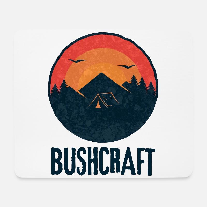 Bushcraft survival - Mousepad (Querformat) - Weiß