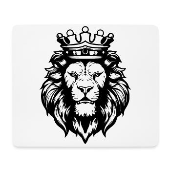 Löwe Krone Kopf König - Mousepad (Querformat) - Weiß - Vorne