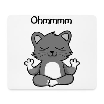 Ohmmm Une Méditation Chaton Chat Mignon Yoga - Tapis de souris (format paysage) - blanc - Devant