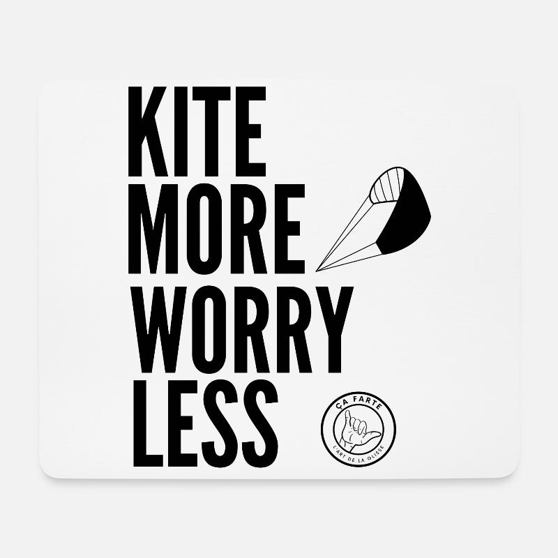 KITE Mehr Sorgen Weniger - Mousepad (Querformat) - Weiß