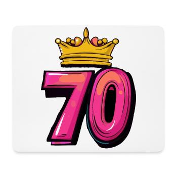 70 Number Crown - Mouse Pad (horizontal) - white - Front