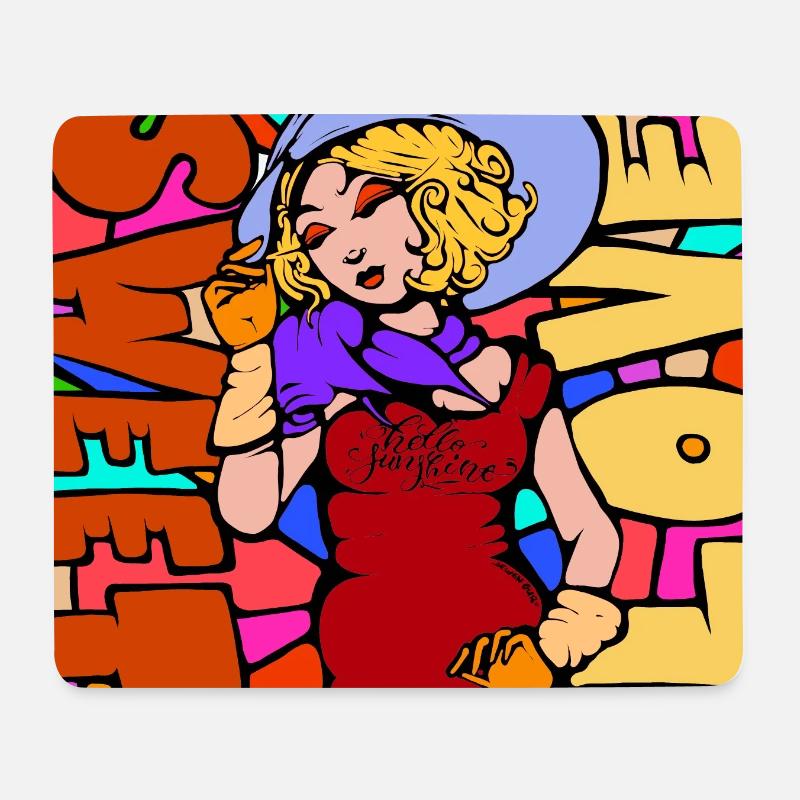 Hello Sunshine - Pop colors - Mousepad (Querformat) - Weiß