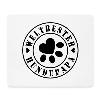 Weltbester Hundepapa - Mousepad (Querformat) - Weiß - Vorne