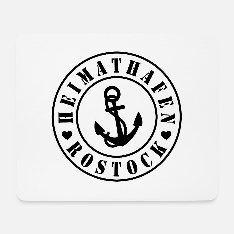Heimathafen Rostock - Mousepad (Querformat) - Weiß