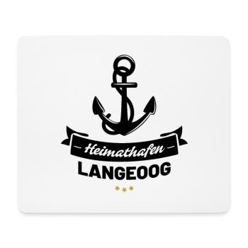 Heimathafen Langeoog - Mousepad (Querformat) - Weiß - Vorne
