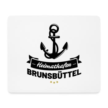 Heimathafen Brunsbüttel - Mousepad (Querformat) - Weiß - Vorne