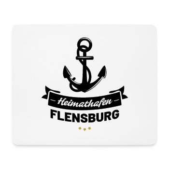 Heimathafen Flensburg - Mousepad (Querformat) - Weiß - Vorne